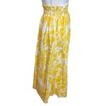 Faithfull the Brand  NWT Kiera Midi Skirt Women’s Size Medium Yellow Floral Photo 2