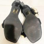 Jeffrey Campbell Size 7 Black Suede Lindsay White Pearl Studded Suede Heels Photo 6