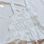 Sim & Sam White Ruffled Tank Top Photo 1