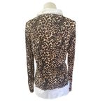 Faded Glory  Animal Print Full Collar Lightweight Long Sleeve Blouse Size Large-E Photo 1