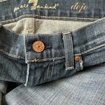 7 For All Mankind Dojo Faded Blue Denim Knee Length Bermuda Jean Shorts Sz 27 Photo 6