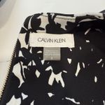 Calvin Klein  Black White Sleeveless Midi Flare Scuba Crepe‎ Dress Size 8 Pockets Photo 12