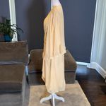 Women’s Tea Length Chiffon & Lace Dress with Matching Chiffon Jacket Size 12 Yellow Photo 3