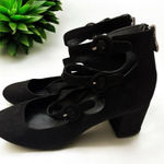Charles by Charles David Charles by Charles Black Suede Triple Strap Mary Jane Block Heel Shoes 7.5‎ Photo 0
