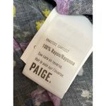 Paige Black Floral Long Sleeve Scoop Neck Tie Smocked Peplum Blouse Top Size S Photo 3