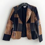 Alberto Makali Vintage  Patchwork Animal Print Blazer Top Set 6 Suede Leather Photo 8