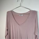 Aritzia Aritiza‎ Babaton Blush Pink V Neckline Long Sleeve Top Photo 2