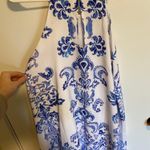 Fleur Bleve Boutique Blue And White Sleeveless Shift Dress Photo 2