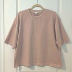 Topshop ASOS Oversized Drop Shoulder Boxy Short Sleeve Crew Neck Tee Shirt Pink Photo 1