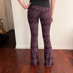 Forever 21 3/$15 Burgundy Zig Zag Vintage Style Flares Bellbottoms S Photo 3