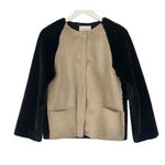Velvet by Graham & Spencer faux fur teddy colorblock jacket xs Black Photo 10