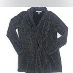 Peter Nygard  Black & grey speckled cardigan with a shawl collar. Size M Photo 1