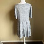 Daytrip v-neck short sleeve tiered blue print mini dress | medium Photo 4
