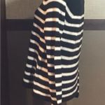 Old Navy  White and Black Striped Sweater Large Photo 11