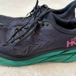 Hokas Clifton 8‎ Running Sneakers Navy Blue Teal Pink Photo 0