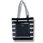 Kate Spade New York Black Multi Crisp Stripe Saffiano Daily Shoulder Tote Bag Photo 2