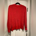 Crown & Ivy NWT Size SP Red Cable knit Puff Sleeve Pullover Crew Neck Seeater Photo 7