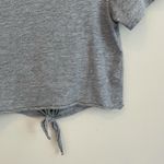 Topshop Crop Top T-shirt Grey Knot Front Knit Short Sleeve ~ Women’s Size 2 Photo 7