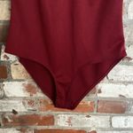 Charlotte Russe  Red Chocker V Neck Bodysuit Size S Photo 2
