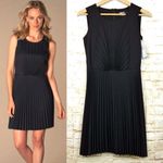 DKNY  Pleated Sleeveless Black Mini Dress BLD Wool Blend Women Size 2 NEW $345 Photo 1