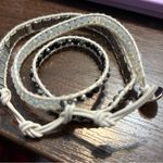 Victoria Emerson White Silver and Black Beaded Wrap Bracelet Preowned Photo 1