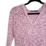 prAna Magenta Pink & White Marled Hooded Tunic Sweater Photo 2