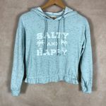 SALTY & HAPPY Beach Hoodie NWT SMALL Blue Photo 6