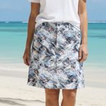 CJ Banks Flamingo Palm Leaves Tropical Skort Pockets Size 22W Resort Vacation Blue Photo 1