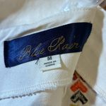 Blue Rain White W/Scalloped hem and embroidered front. Zipper back Size Med Photo 2