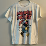 Disney  Minnie Mouse T-Shirt White Size‎ Large Women's Photo 0