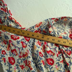 Billabong  Floral Long Sleeve Cropped Boho‎ Blouse Elastic Hem Size M Photo 7