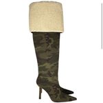 Good American  Sherpa Camo High Boots Designer By Khloe Kardashian NWOB Photo 4