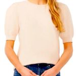 CeCe  Crewneck Puff Short Sleeve Cotton Blend Sweater M Photo 0
