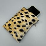 Vintage Perfect Pouch Leopard Design Soft Phone or Eye Glass Case Kangaroo Charm Size 0 Photo 7