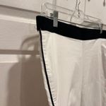 Style & Co  White Ankle Pants Women's Large Black Tuxedo Stripe Party Club Photo 1