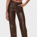 Wilfred  by ARITZIA Melina  Vegan Leather Pant Brown- Size 6 Photo 0