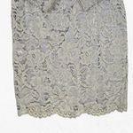 Ralph Lauren Lauren  Gold Shimmer Lace Black Label Long Sleeve Short Dress Size 4 Photo 4