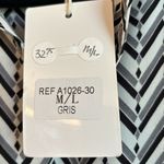 Emma & Ella NEW!  M/L Long Sleeve Button Front Dress Gray Black Ivory Chevron Photo 5