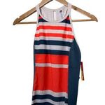 New Balance  Dry Fresh Gray & Coral Stripe Racerback Tank Top Women's Small New Photo 0
