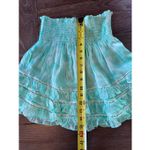 Ramy Brook  Teal Tiered Mini Skirt Size XS Photo 4