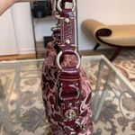 Coach Signature Sufflette cloth handbag Very good condition Burgundy, Cloth Photo 3