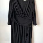 Eliza J  Tulip Hem Jersey Knit Dress Black 18 Photo 2