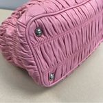 Prada Pink Nappa Gaufre Ruched Leather Two-Way Bag - Preowned Photo 7