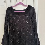 Black Sequin Abaya Modest Long Maxi Dress Event Size M Photo 3