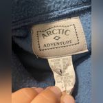 Vintage Arctic Adventure Textured Quarter Zip Sweatshirt Blue Size XL Photo 4