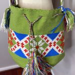 Wayuu Tribe Multi Color Chila Crossbody‎ Bag Green Photo 6