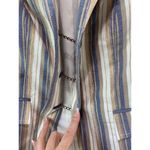 Doncaster Collection Nautical Metallic Stripe Blazer Women's Size 14 Pockets Photo 4