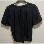 SheIn ~ Short Sleeve Front Tie Top ~ Size Medium ~ Off Black Photo 3