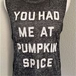 Fifth Sun “You Had Me At Pumpkin Spice” Muscle Tank Size Medium Photo 5
