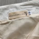 Johnny Was 4 LOVE AND LIBERTY IVORY LINEN MINI SKIRT SZ SMALL Photo 3